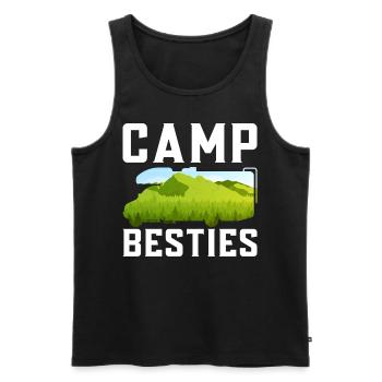 Camping Motorhome Campervan Camp - Männer Premium Bio Tank Top - Schwarz - Vorne - AI Model Male 178 light (178cm)