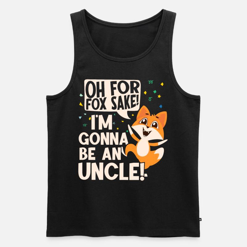 Ich Werde Onkel Stolz - Männer Premium Bio Tank Top - Schwarz