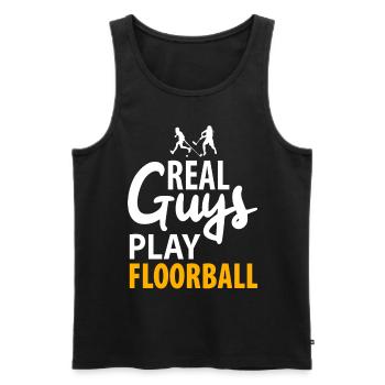 Floorball Florballer Floorballer hommes - Débardeur bio Premium Homme - noir - Devant - Michal (187cm)