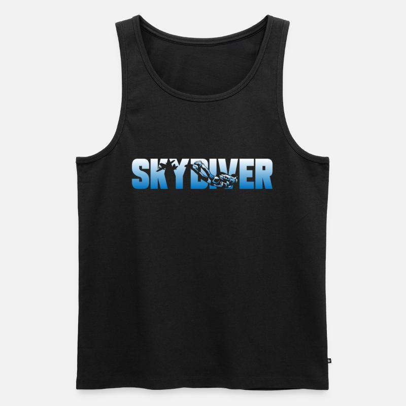 Skydiving Skydiver - Männer Premium Bio Tank Top - Schwarz