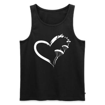 Skydiving Parachute Paraglide - Männer Premium Bio Tank Top - Schwarz - Vorne - AI Model Male 178 light (178cm)