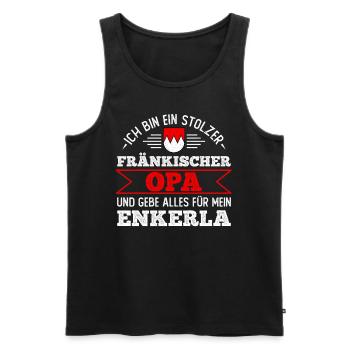 Franken Fränkischer Opa Großvater Frankenland - Männer Premium Bio Tank Top - Schwarz - Vorne - Michal (187cm)