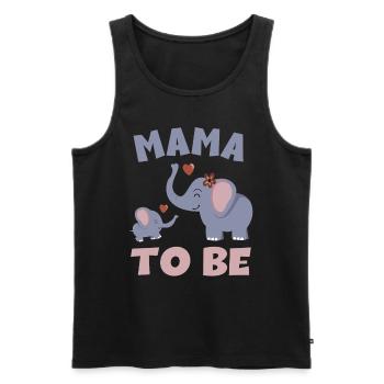 Mama To Be Elephant Baby Elephant - Baby offspring - Men's Premium Organic Tank Top - black - Front - Michal (187cm)