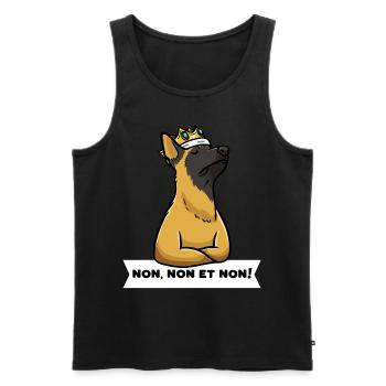 Chien Berger Belge Malinois Têtu - Débardeur bio Premium Homme - noir - Devant - Michal (187cm)