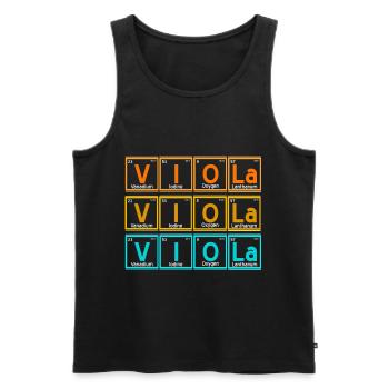 Viola - periodensystem - Männer Premium Bio Tank Top - Schwarz - Vorne - AI Model Male 178 light (178cm)