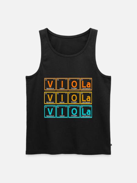 Viola - periodic table - Men's Premium Organic Tank Top - black