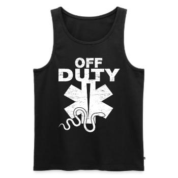 Off Duty Sanitäter Rettungsdienst - Männer Premium Bio Tank Top - Schwarz - Vorne - AI Model Male 178 light (178cm)