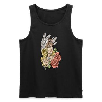 Athena Athene Athen Mythologie Gott Göttin Grieche - Männer Premium Bio Tank Top - Schwarz - Vorne - AI Model Male 178 light (178cm)
