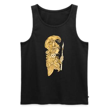 Athena Athene Athen Mythologie Gott Göttin Grieche - Männer Premium Bio Tank Top - Schwarz - Vorne - AI Model Male 178 light (178cm)