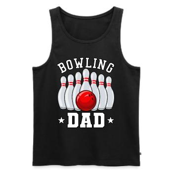 Bowling Dad Bowlingkugel Bowlingspieler bowlen - Männer Premium Bio Tank Top - Schwarz - Vorne - AI Model Male 178 light (178cm)