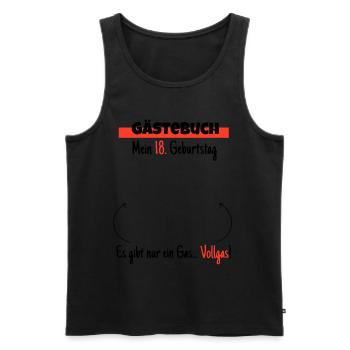 18. Geburtstag Gästebuch - Männer Premium Bio Tank Top - Schwarz - Vorne - Michal (187cm)