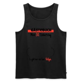 30. Geburtstag Gästebuch - Männer Premium Bio Tank Top - Schwarz - Vorne - Michal (187cm)
