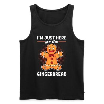 I'm Just Here For The Gingerbread Gingerbread Man - Männer Premium Bio Tank Top - Schwarz - Vorne - AI Model Male 178 light (178cm)