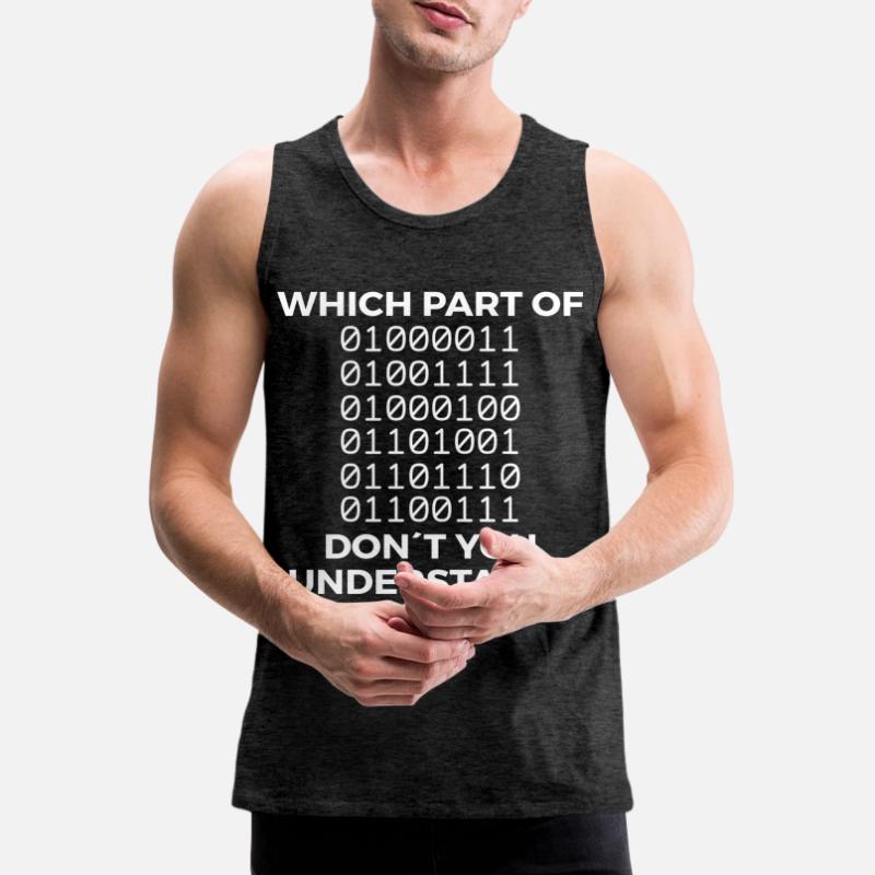 Funny binary code saying Men's Premium Organic Tank Top