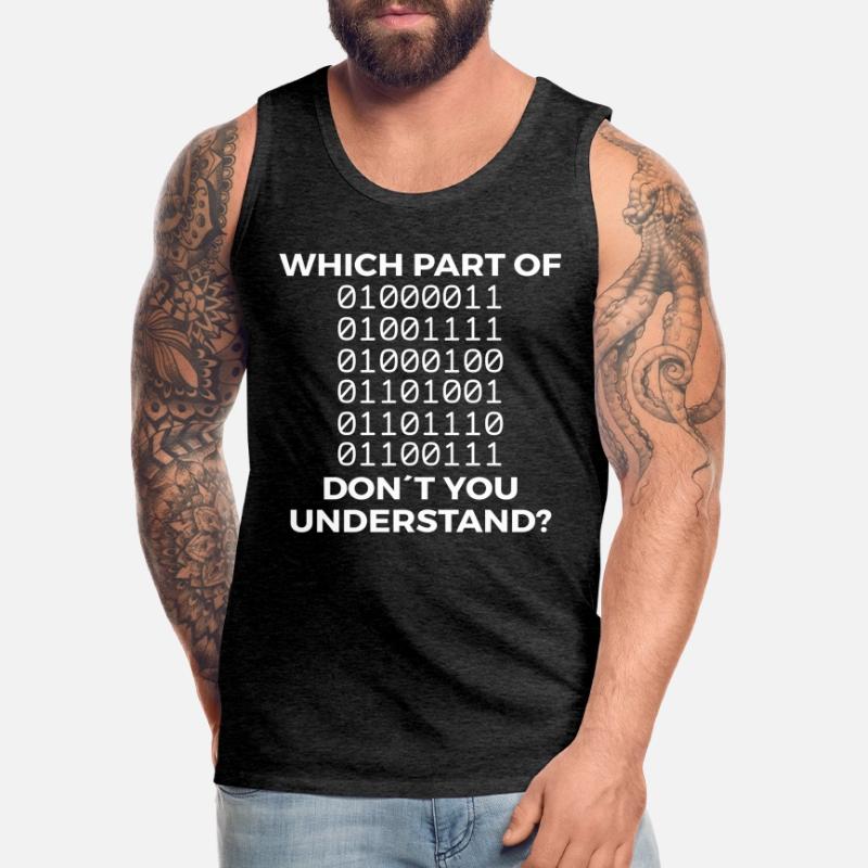 Funny binary code saying Men's Premium Organic Tank Top