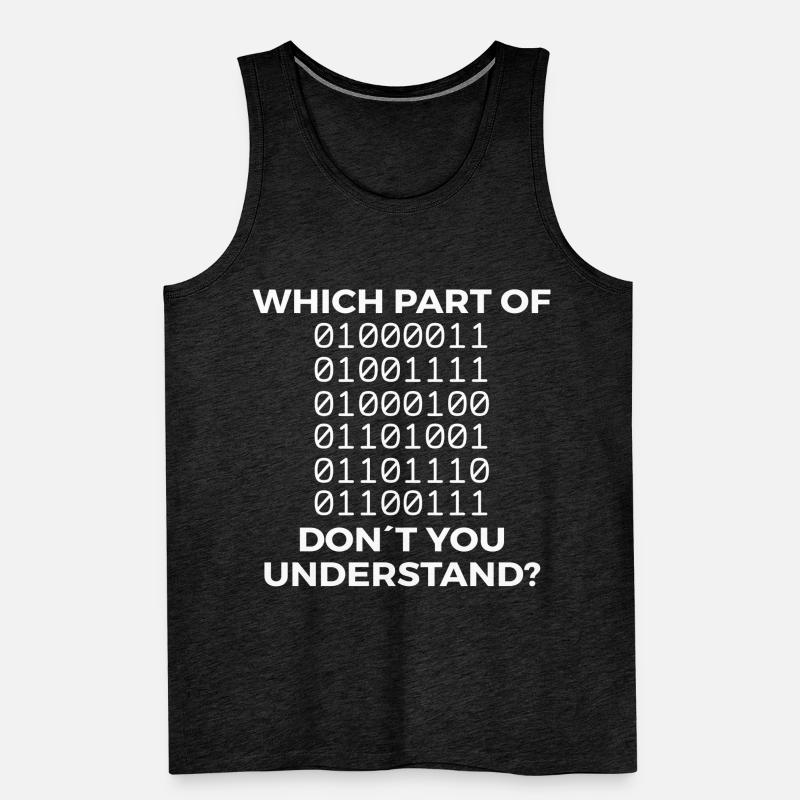 Funny binary code saying Men's Premium Organic Tank Top