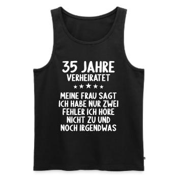 35 Jahre verheiratet lustig 35. Hochzeitstag - Männer Premium Bio Tank Top - Schwarz - Vorne - Michal (187cm)