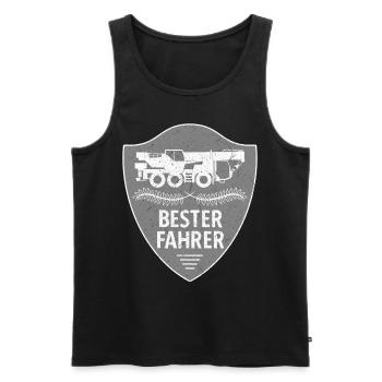 Bester Fahrer Lastkran Lastkraftwagen LKW Kran - Männer Premium Bio Tank Top - Schwarz - Vorne - Michal (187cm)
