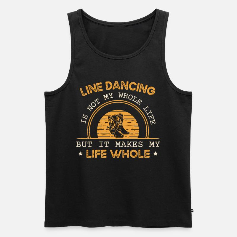 Line Dancing Linedance - Männer Premium Bio Tank Top - Schwarz