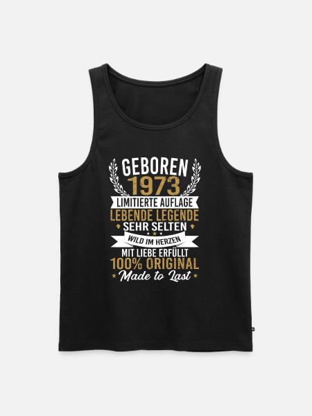 Geboren 1973 - Männer Premium Bio Tank Top - Schwarz