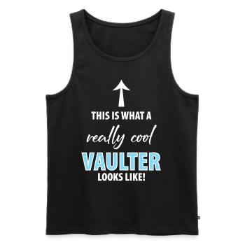 Pferde Pferd Voltigierer Voltigieren Volti Vintage - Männer Premium Bio Tank Top - Schwarz - Vorne - Michal (187cm)