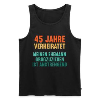 45 Jahre verheiratet lustig 45. Hochzeitstag - Männer Premium Bio Tank Top - Schwarz - Vorne - Michal (187cm)