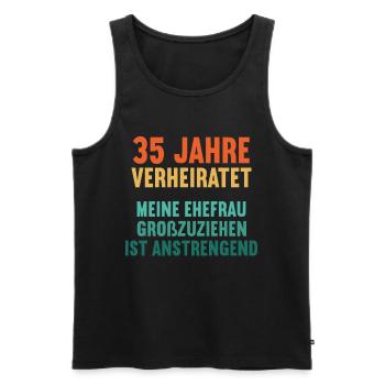 35 Jahre verheiratet lustig 35. Hochzeitstag - Männer Premium Bio Tank Top - Schwarz - Vorne - Michal (187cm)