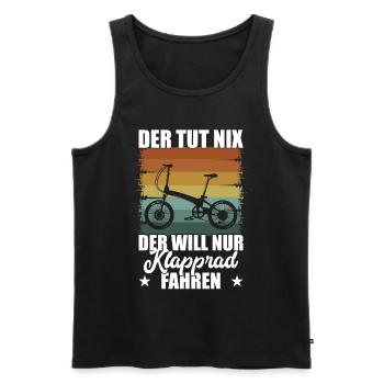 Klapprad Geschenk Faltrad Klappradfahrer Spruch - Männer Premium Bio Tank Top - Schwarz - Vorne - AI Model Male 178 light (178cm)