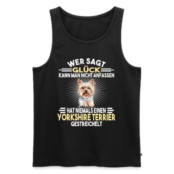 Yorkshire Terrier Züchter Hunde Yorkshire Terrier - Männer Premium Bio Tank Top - Schwarz - Vorne - Michal (187cm)