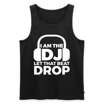 DJ Geschenk Für Discjockey Geschenkidee - Männer Premium Bio Tank Top - Schwarz - Vorne - Michal (187cm)