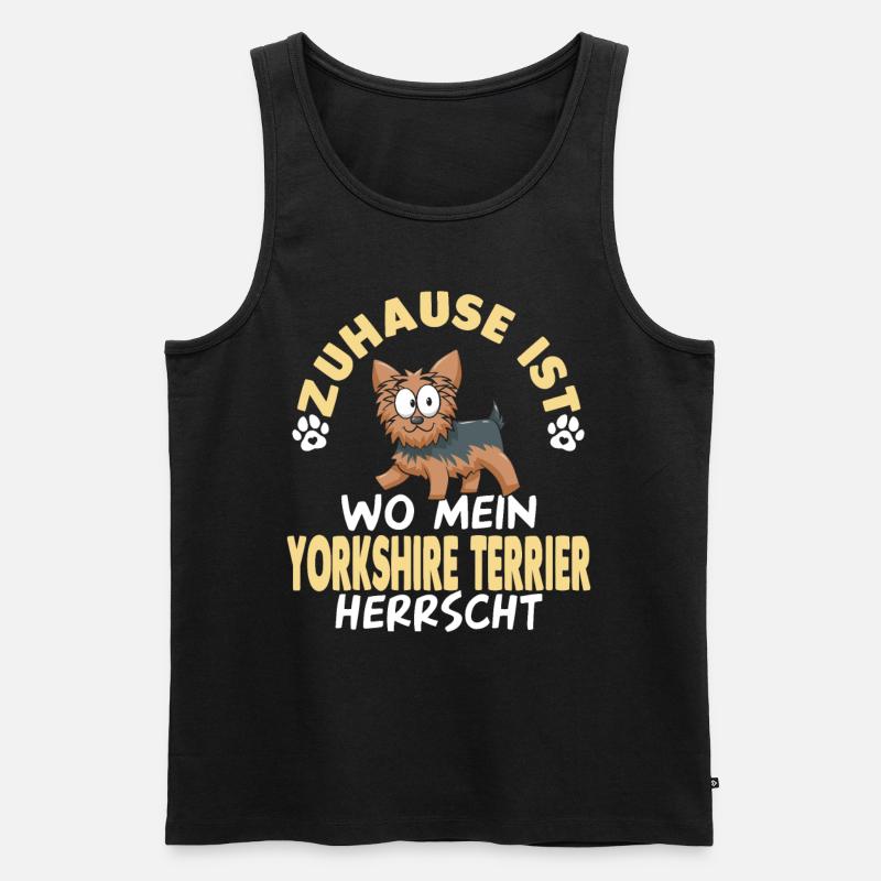 Yorkshire Terrier Hunde - Männer Premium Bio Tank Top - Schwarz