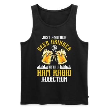 Beer Drinker Ham Radio Operator Amateur Radio - Männer Premium Bio Tank Top - Schwarz - Vorne - AI Model Male 178 light (178cm)