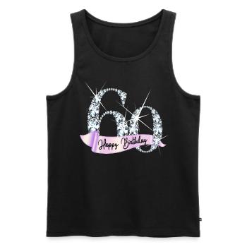 Happy Birthday 60. Geburtstag Geschenk Diamanten - Männer Premium Bio Tank Top - Schwarz - Vorne - AI Model Male 178 light (178cm)