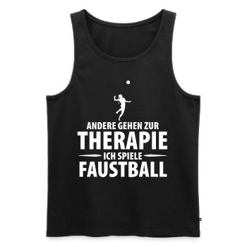 Faustball Faustballer Faustballspieler - Männer Premium Bio Tank Top - Schwarz - Vorne - AI Model Male 178 light (178cm)