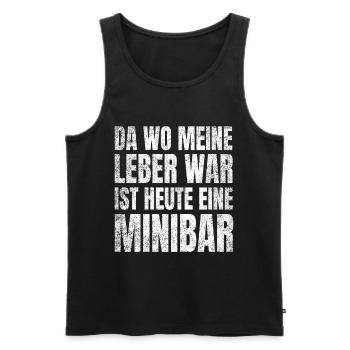 Wo früher meine Leber war ist heute eine Minibar - Männer Premium Bio Tank Top - Schwarz - Vorne - Michal (187cm)