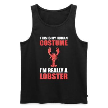 This is My Human Costume I'm Really a Lobster Red - Men's Premium Organic Tank Top - black - Front - Michal (187cm)