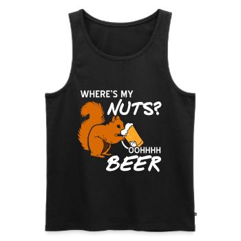 Eichhörnchen - Männer Premium Bio Tank Top - Schwarz - Vorne - Michal (187cm)