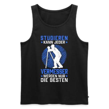 Vermessungstechniker studieren Vermesser - Männer Premium Bio Tank Top - Schwarz - Vorne - AI Model Male 178 light (178cm)