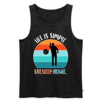 Boule Petanque Boccia Boules - Männer Premium Bio Tank Top - Schwarz - Vorne - Michal (187cm)