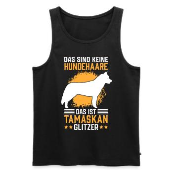 Das ist Tamaskan Glitzer Wolf-Hund Tamaskan - Männer Premium Bio Tank Top - Schwarz - Vorne - Michal (187cm)