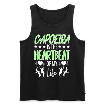 Capoeira - Débardeur bio Premium Homme - noir - Devant - AI Model Male 178 light (178cm)