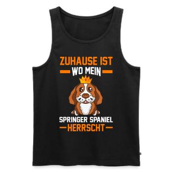 Springer Spaniel - Männer Premium Bio Tank Top - Schwarz - Vorne - Michal (187cm)