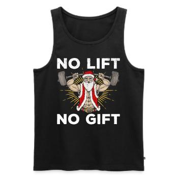 No Lift No Gift Bodybuilding Santa Claus Gym - Men's Premium Organic Tank Top - black - Front - Michal (187cm)