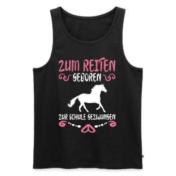 Reiten Pferde Reitsport Reiter Spruch Lustig - Männer Premium Bio Tank Top - Schwarz - Vorne - AI Model Male 178 light (178cm)