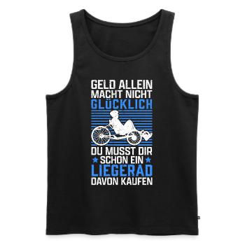 Liegerad macht glücklich Radfahrer Liegefahrrad - Männer Premium Bio Tank Top - Schwarz - Vorne - AI Model Male 178 light (178cm)