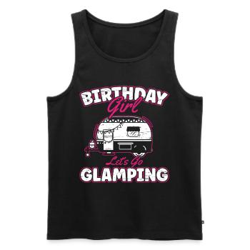 Glamping Geburtstagskind Let's Go Glamping - Männer Premium Bio Tank Top - Schwarz - Vorne - AI Model Male 178 light (178cm)