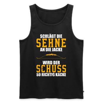 Bogenschießen Bogensport Pfeil Und Bogen Bogen - Männer Premium Bio Tank Top - Schwarz - Vorne - Michal (187cm)