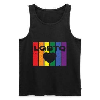 LGBT Pride Pride Gay Pride Gay Pride Flaage Pride - Débardeur bio Premium Homme - noir - Devant - AI Model Male 178 light (178cm)