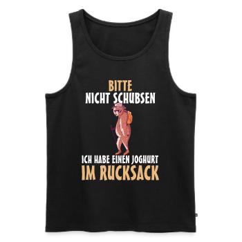 Butte nicht schubsen Bären - Männer Premium Bio Tank Top - Schwarz - Vorne - AI Model Male 178 light (178cm)