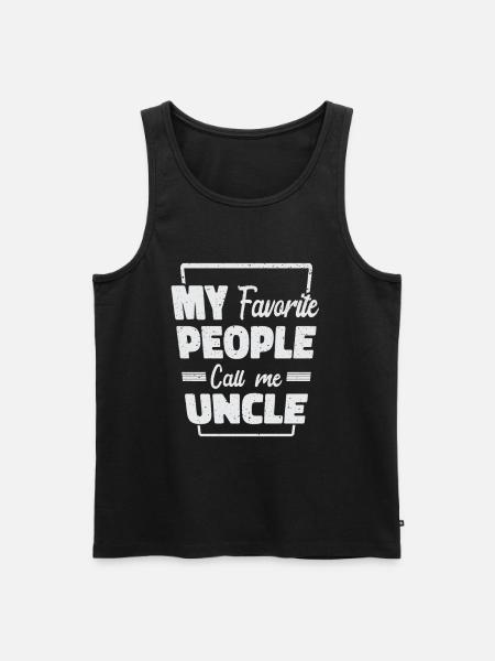 Mine yndlingsfolk kalder mig onkel Onkel Onkel Onkel - Herre Premium økologisk tanktop - sort